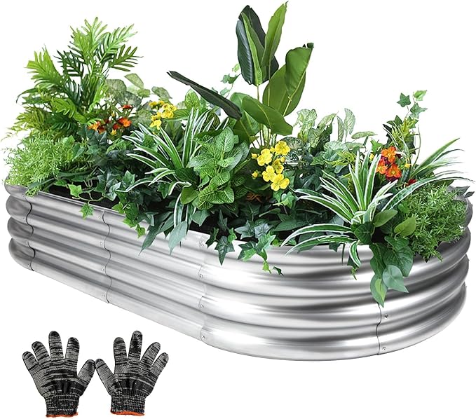 6×3×1 ft Raised Garden Bed, Easy Assembly Galvanized Planter Box by Gartist