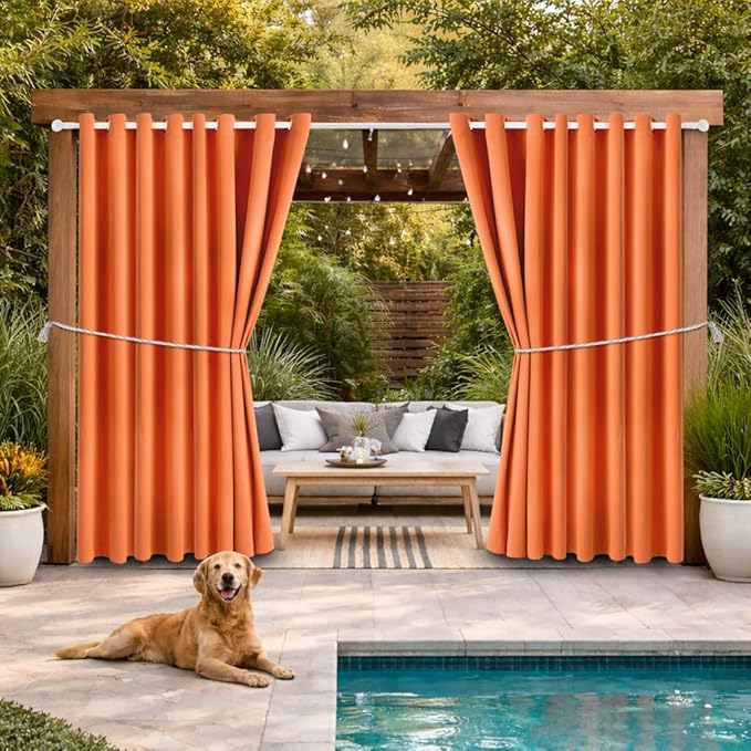Waterproof Outdoor Curtain W105 x L84 by DivaenCamino