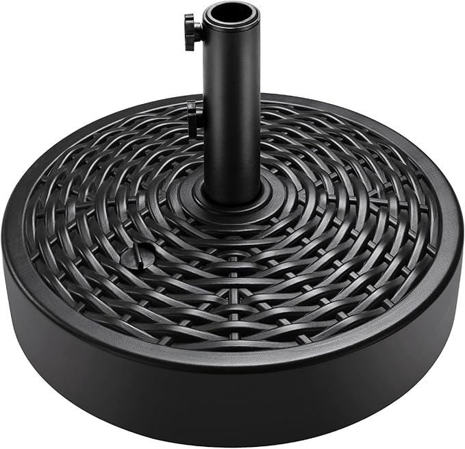 Best Choice Products Fillable Umbrella Base Stand, Round Faux Wicker Plastic by BestChoiceProducts