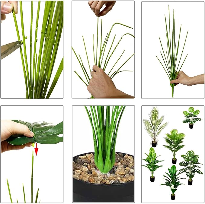Artificial Plants in Pots Large Fake Tree Floor Faux Tropical Plants Decorative - Image 7