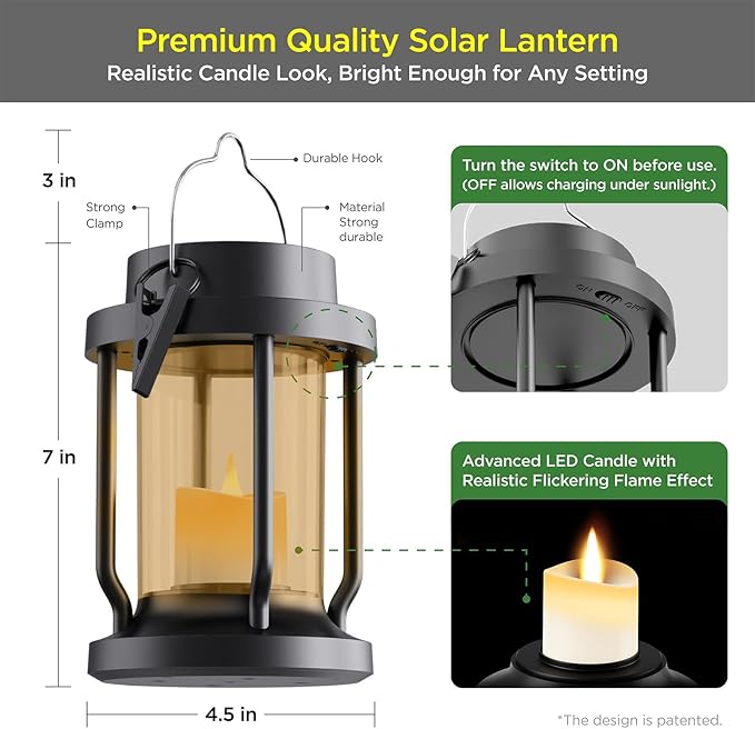 Solar Lantern Outdoor & Indoor Use – Hanging Solar Lights - Image 5