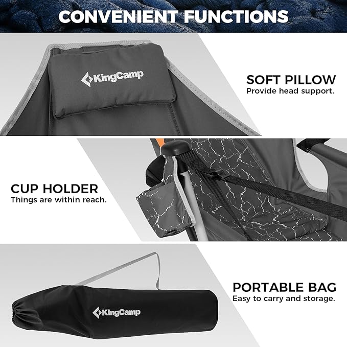 KingCamp Hammock Chair with Footrest – Heavy Duty Swinging Rocking Camping - Image 8