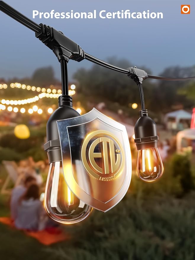 addlon Outdoor String Lights Timer Control, 48FT LED Patio Light - Image 5
