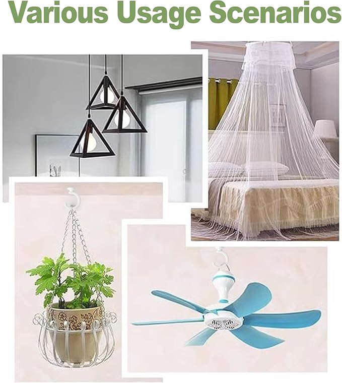 2PCS Ceiling Hooks for Hanging Plants, Heavy Duty Plant Swag Hooks, Hanging - Image 4