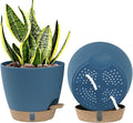 montresor 2-Pack of 8inch Self Watering Pots Blue Sturdy Plastic Flower Pot by Montresor