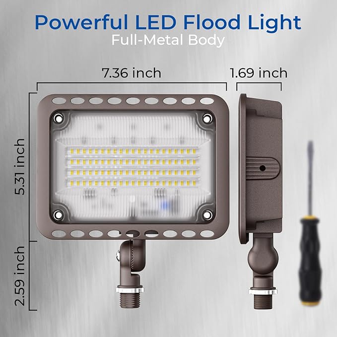 CINOTON 65W LED Flood Lights Outdoor, IP65 Waterproof Exterior Security Wall - Image 7