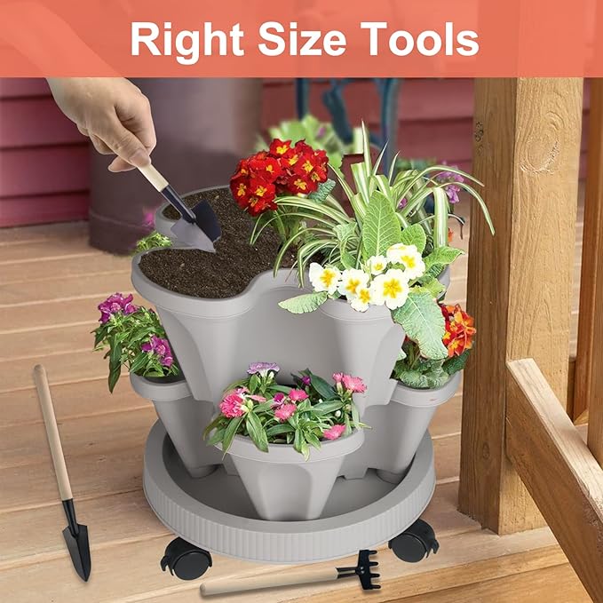 DUNCHATY Stackable Planter, Vertical Garden Planter - Image 9
