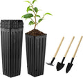 20 Pcs Plastic Deep Nursery Pots, 9.8" Tall Tree Pots, Tall Nursery Tree Pots by Hzloyat