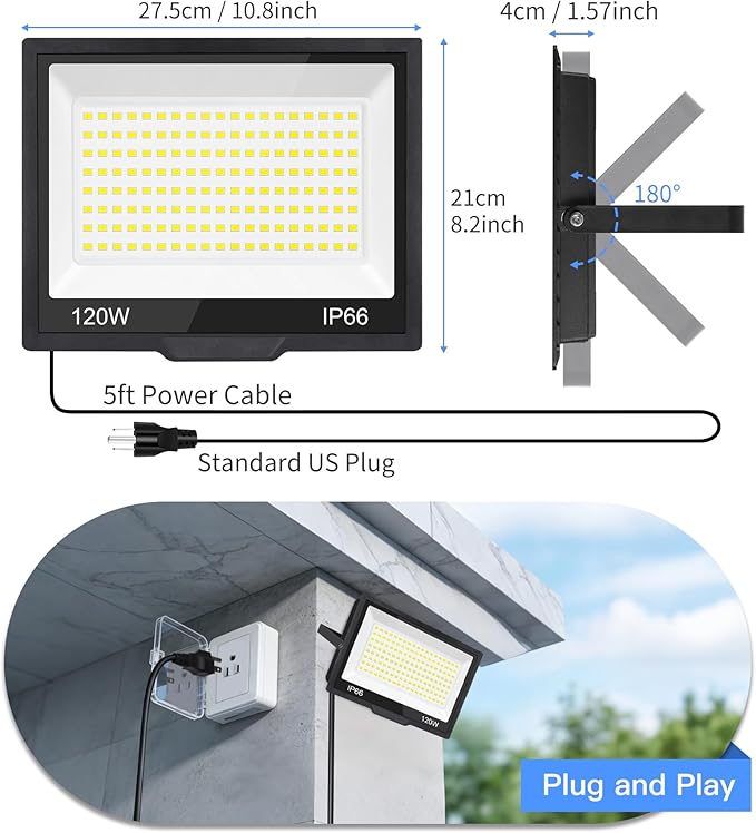 120W LED Flood Light Outdoor - Image 6