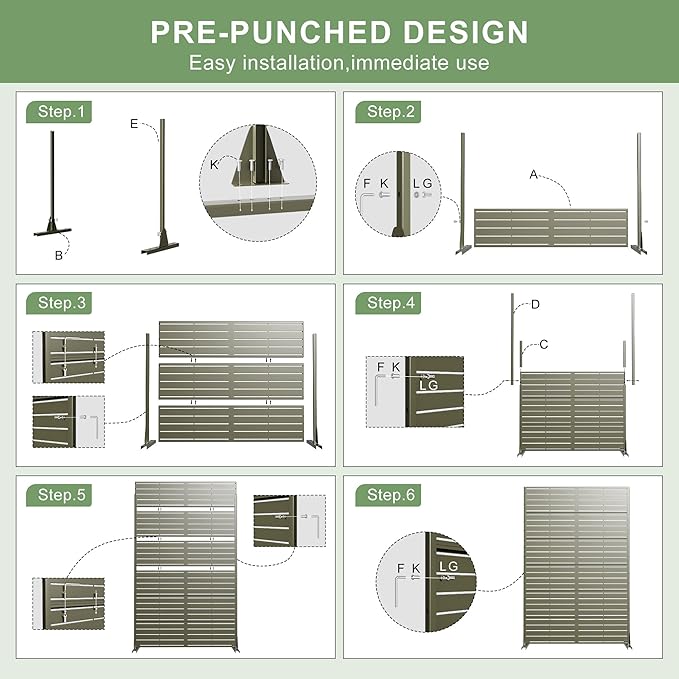 Casaphoria Metal Privacy Screen Outdoor - Image 7