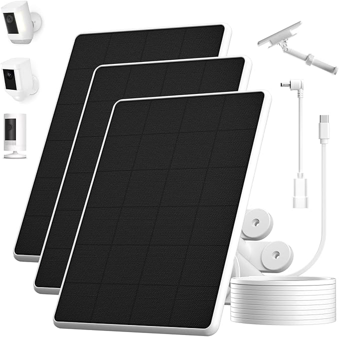 6W Solar Panel for Ring Spotlight Cam Battery & Stick Up Cam Battery, by Unknown