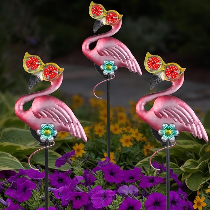 Solar Flamingo Yard Stakes 39.7" - Image 8