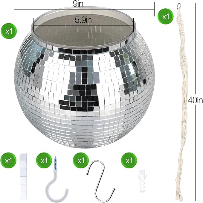 Disco Ball Planter, Disco Ball Plant Hanger - Image 5