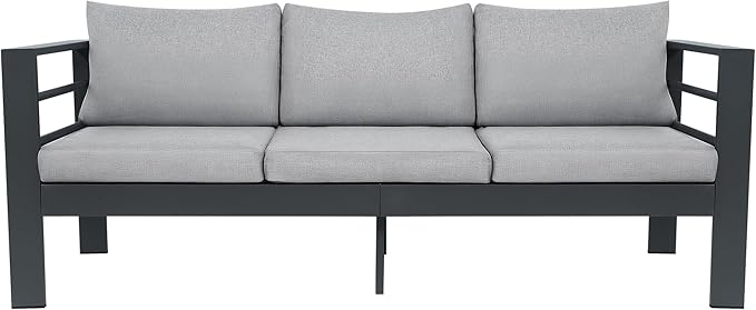 3-Seater All-Weather Iron Patio Sofa by Hoffeorrad