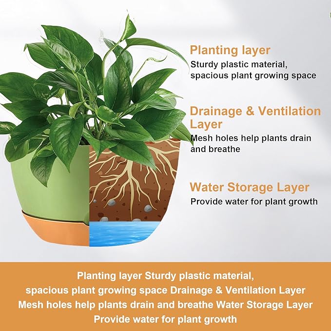 4 Pack Plastic Hanging planters - Image 4
