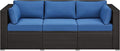 Yaheetech 3-Seat Patio Wicker Sofa, Outdoor Rattan Couch by Yaheetech
