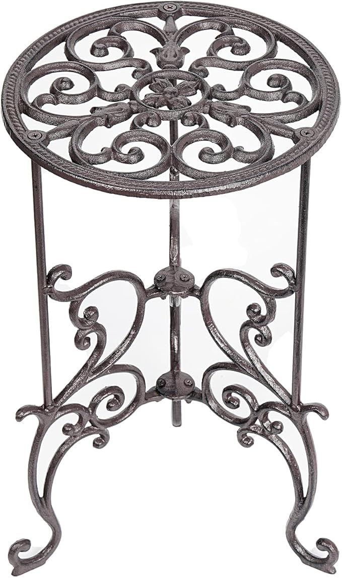 Sungmor Heavy Duty Cast Iron Potted Plant Stand, 19.3-Inch 1 Tier Metal Planter by Sungmor