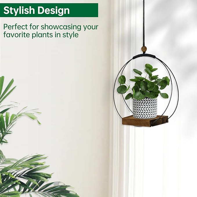 4 Pack Hanging Planters for Indoor Plants, Plant Hanger - Image 6