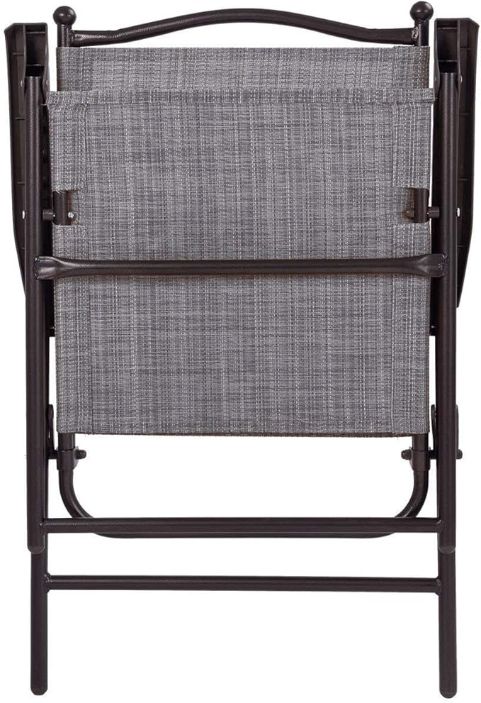 Giantex Set of 2 Patio Folding Chairs, Outdoor Patio Dining Chairs w/Armrest - Image 6