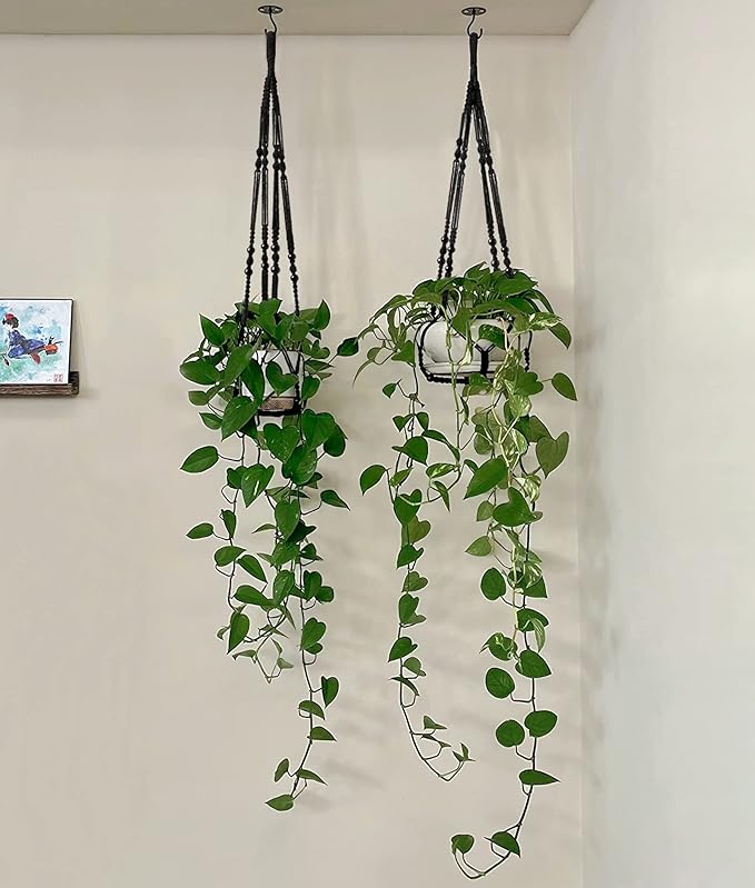 Mkono Macrame Plant Hanger Indoor Hanging Planter Basket - Image 7