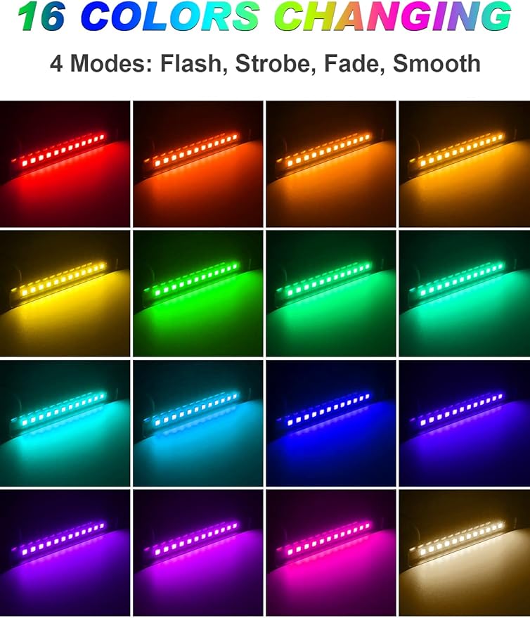 5W RGB Retaining Wall Lights 7 inch LED Hardscape Lighting Color Changing Low - Image 3