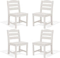 SERWALL Outdoor Dining Chairs Set of 4, All-Weather HDPE Patio Chair by SERWALL
