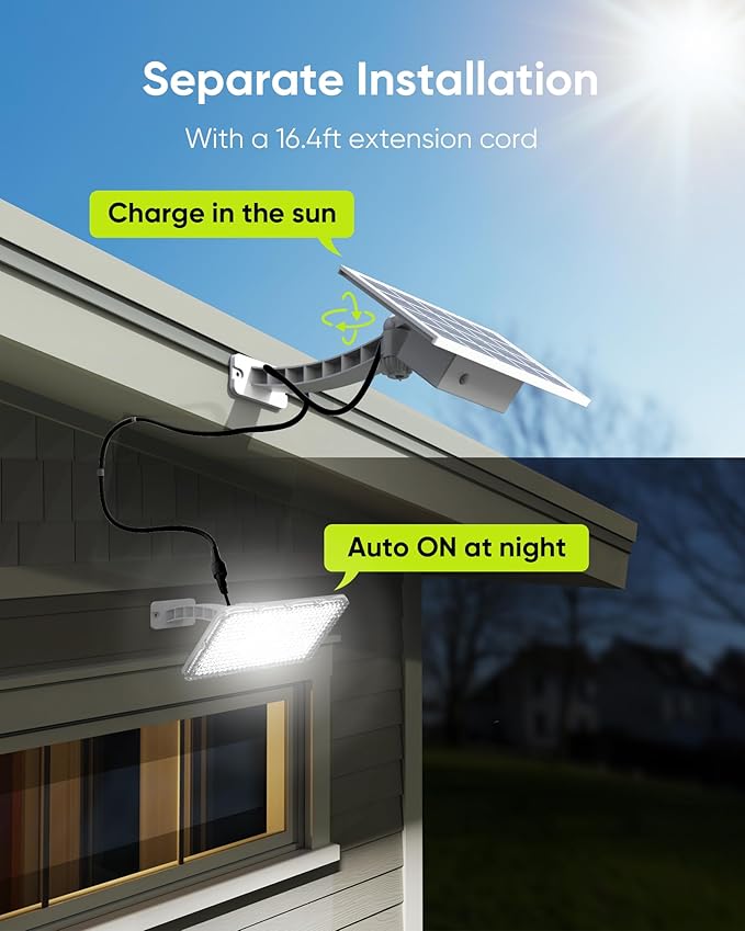 JACKYLED Solar Dusk to Dawn Light Outdoor 1000 Lumens 299 LED Solar Security - Image 6