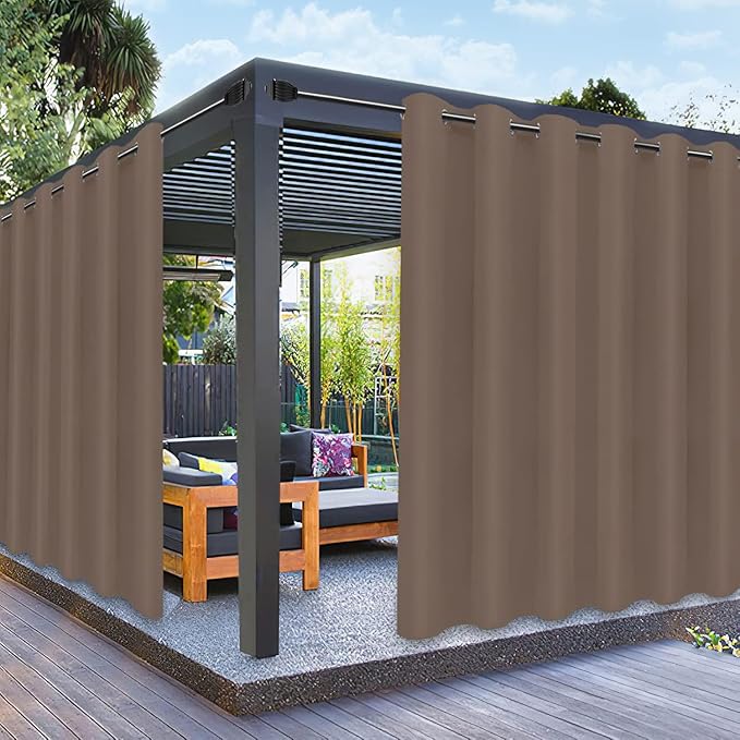 PureFit Outdoor Curtains for Patio Waterproof Weatherproof, UV and Fade by PureFit