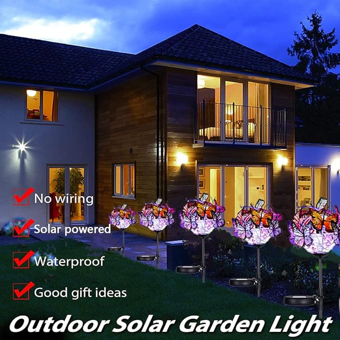 Outdoor Solar Lights 2 Pack, Solar Garden Lights - Image 2