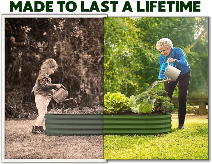 Plant & Plot Galvanized Raised Garden Beds Outdoor // 4×2×1 ft Planter Raised - Image 3