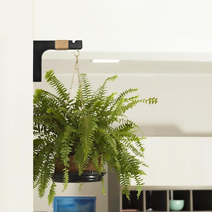 2 Pack Plant Hanger Hooks for Indoor Hanging Plants, Farmhouse Wooden Hanging - Image 7