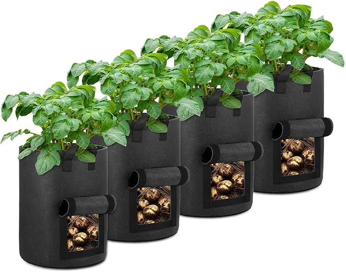 4-Pack 10 Gallon Potato Grow Bags by OPPOLIFE