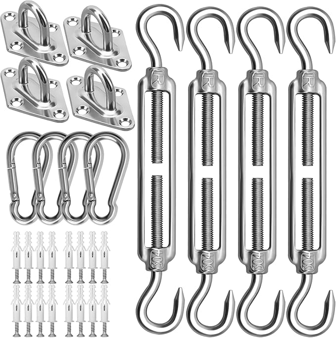 Sun Shade Sail Hardware Kit 6 Inch by HYASIA