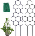 Small Trellis for Potted Plants, 15.94 inch Metal Plant Trellis for Climbing by WellSign