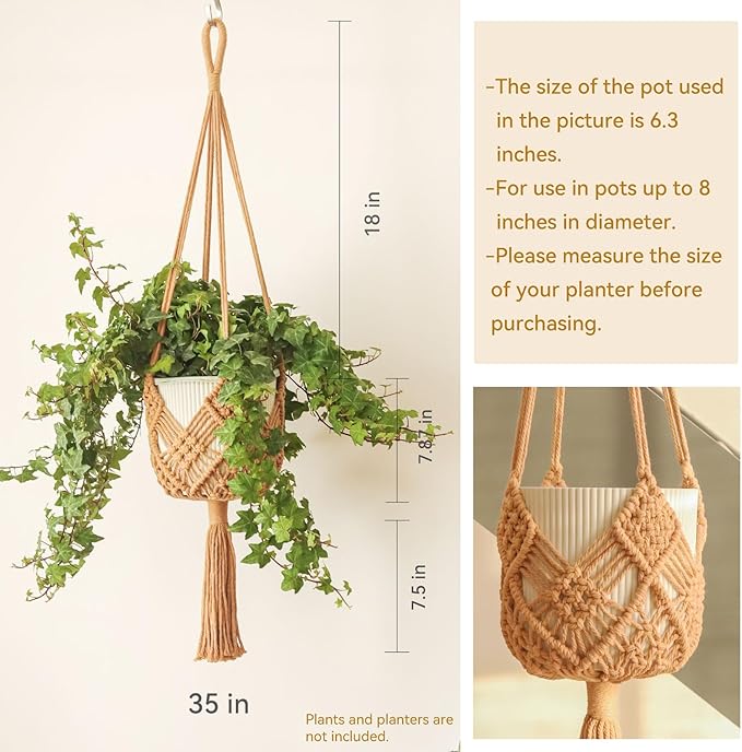 Hanging Planter with Patterns - Image 3