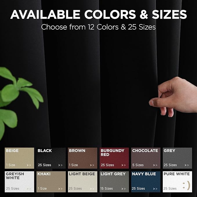 Joydeco Blackout Door Curtain for Doorway Privacy 90 Inches Long, Grommet - Image 7