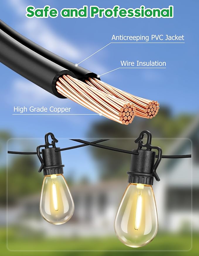 100FT Outdoor String Lights - Image 4