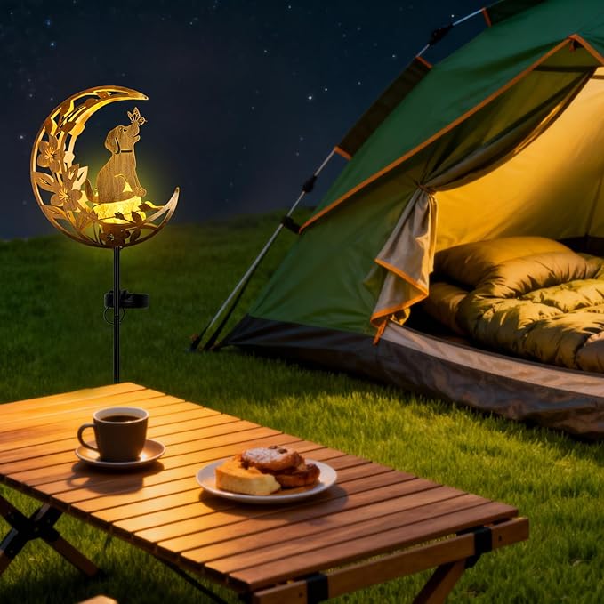 JOBOSI Solar Moon Cat Decorative Gift, Solar Moon Cat Ground Stake Light - Image 7