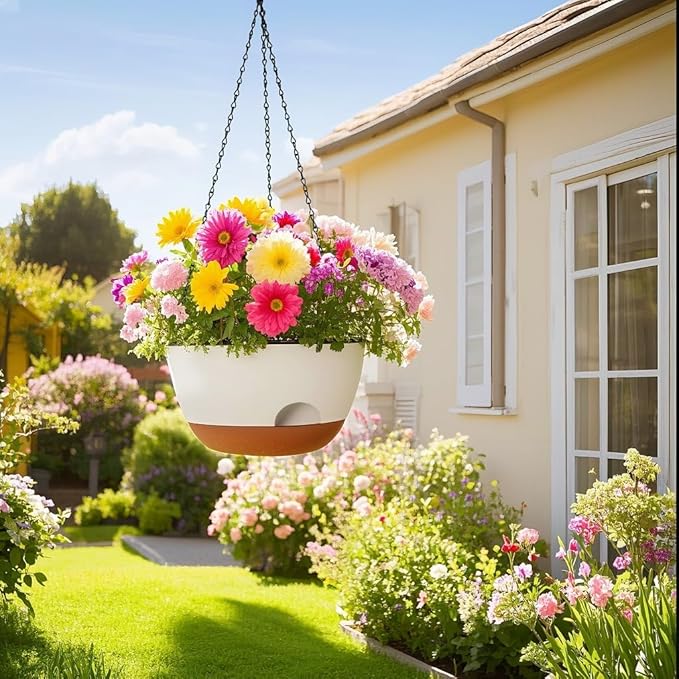 Hanging Planter, 12 Inch Self-Watering Hanging Planters - Image 7