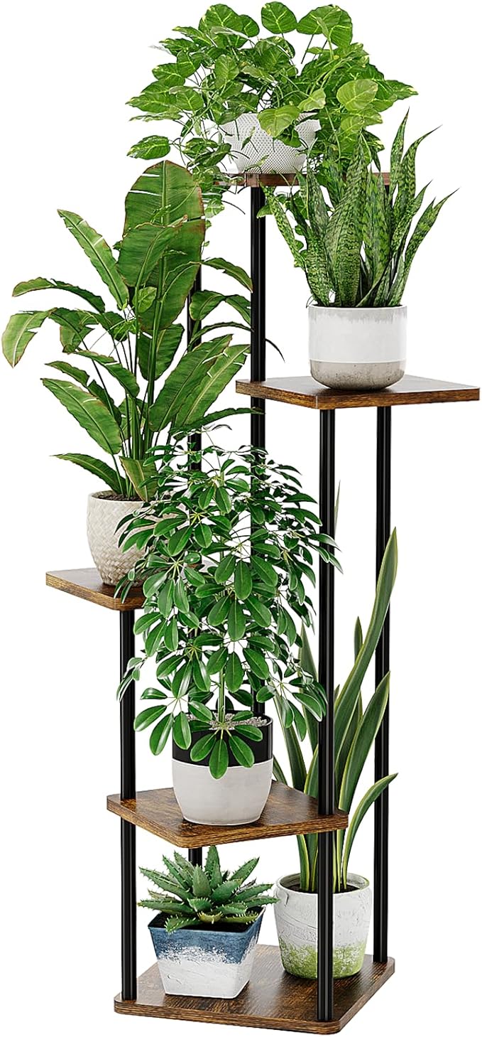 Bamworld Plant Stand Indoor Tall Plant Shelf by Bamworld