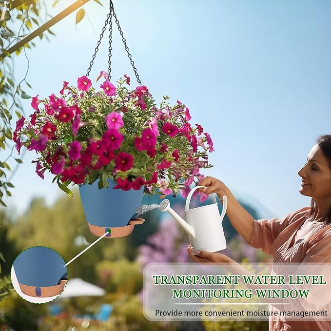 Hanging Planters for Indoor Plants 8 Inch, 2 Pack Hanging Baskets for Plants - Image 7