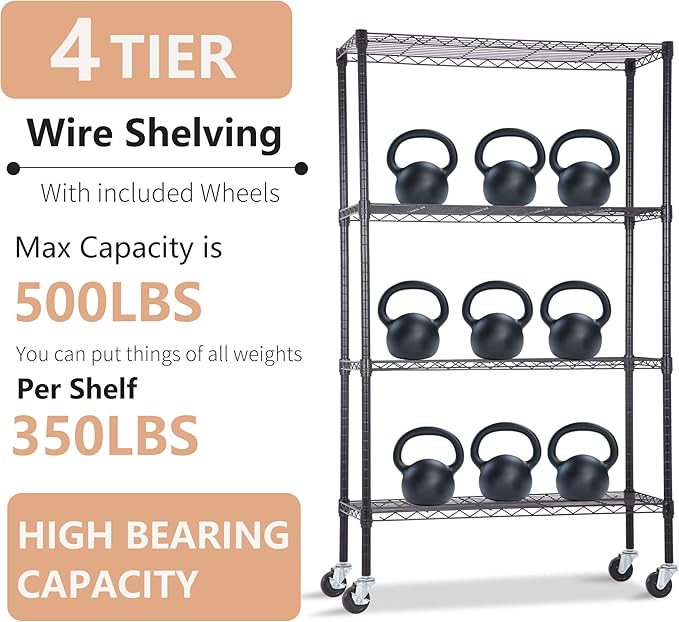 BestOffice | 4-Tier Wire Storage Shelves - Image 7