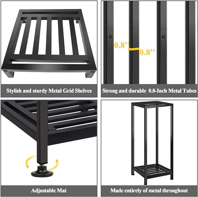 Plant Stand Indoor Outdoor Heavy Duty Wrought Iron Pedestal Stands Metal Plant - Image 4