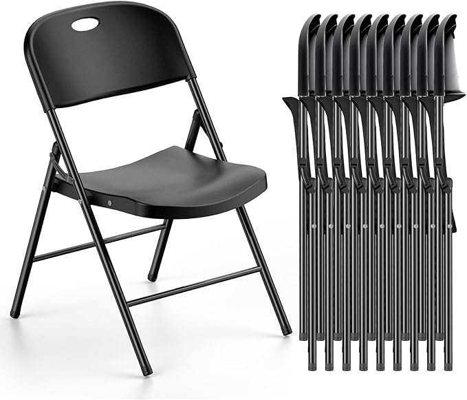 Nazhura 350 Weight Limit Heavy Duty Plastic Folding Chair by NazhuraGoodCompanionAtHome