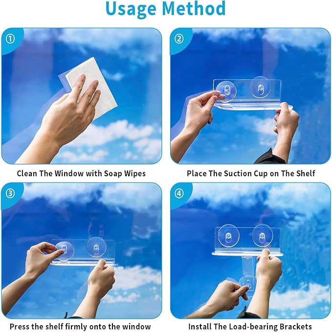 2-Pack Acrylic Window Plant Shelves - Image 5