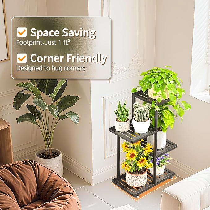 LASZOLA 3 Tier Plant Stand Indoors Outdoors - Image 5