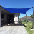 SUNNY GUARD Sun Shade Sail 10' x 13' Rectangle Blue UV Block Sunshade by SUNNYGUARD
