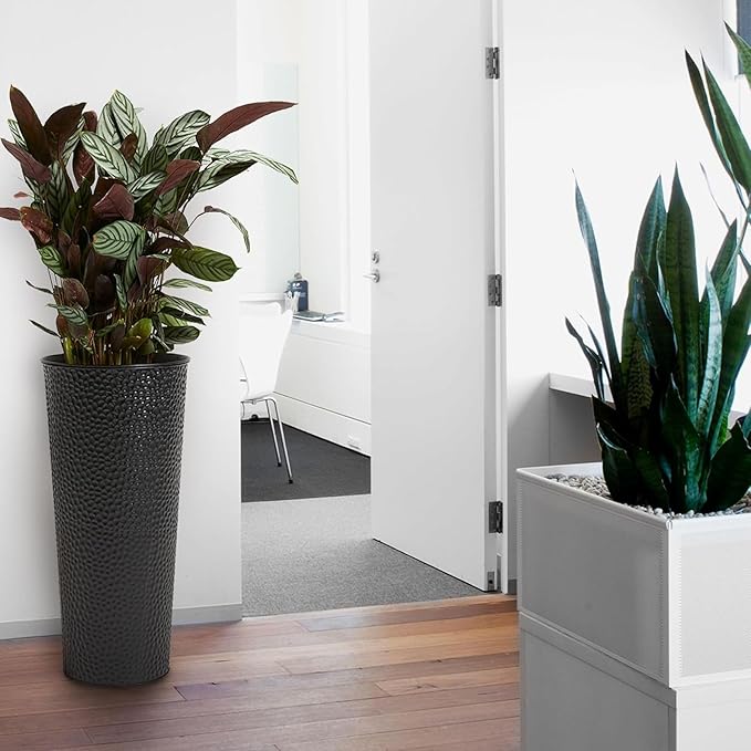 Worth 2 Pack 28" Tall Narrow Metal Planter - Image 4