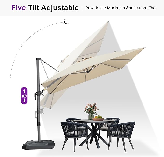 PURPLE LEAF 9 Feet Patio Umbrella - Image 6
