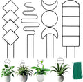 4 Packs Trellis for Climbing Plants Indoor, HENABLE Small Garden Metal Trellis by HENABLE